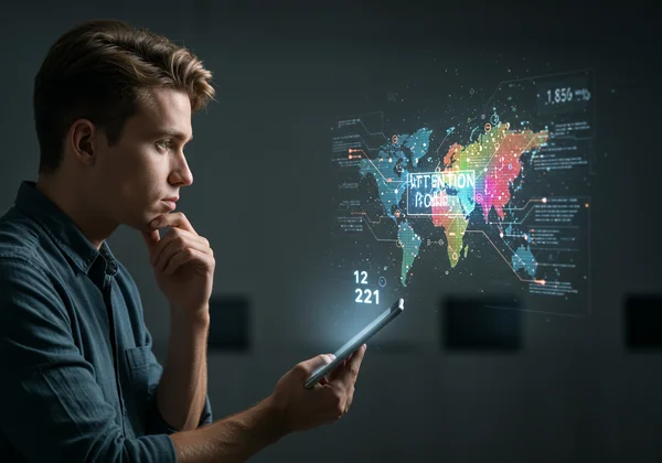 AI transforming ASRS score into detailed report on screen.