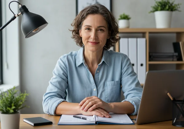 Adult using strategies to thrive with adult ADHD