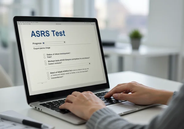 User taking ASRS test on a confidential online platform