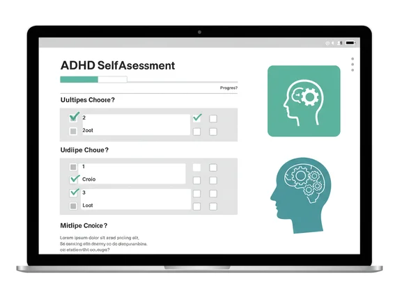 Online ASRS test interface for ADHD self-assessment.